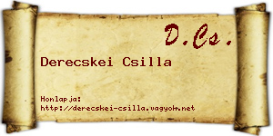 Derecskei Csilla névjegykártya