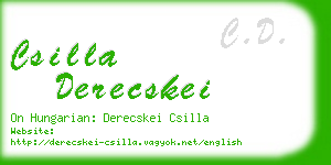 csilla derecskei business card